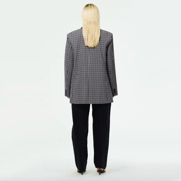 Tibi Double Faced Menswear Check Double Breasted Blazer, size 8 - Picture 3 of 13